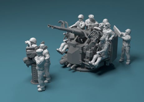 1/200 米海軍 ボフォース連装機銃 & Mk.51 クルー
