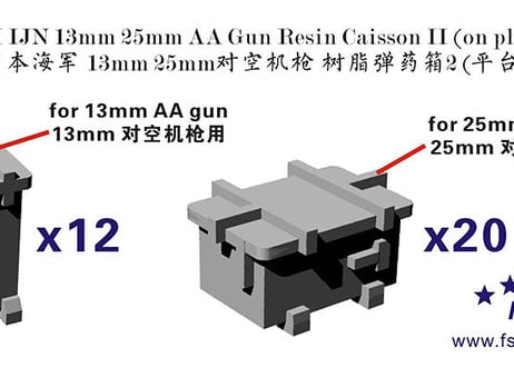 1/700 日本海軍 13mm/25mm機銃用弾薬箱2