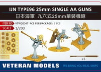 1/200 日本海軍96式25mm単装機銃セット