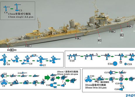1/700 日本海軍 特I型駆逐艦 (後期) アップグレードセット