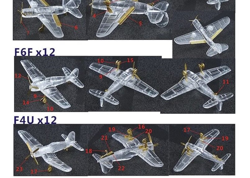 1/700 米海軍 F4U・TBF・SB2C・F6F アップグレードセット | 艦船
