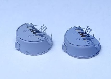 1/350 日本海軍96式25mm 三連装機銃セット（密閉シールド）