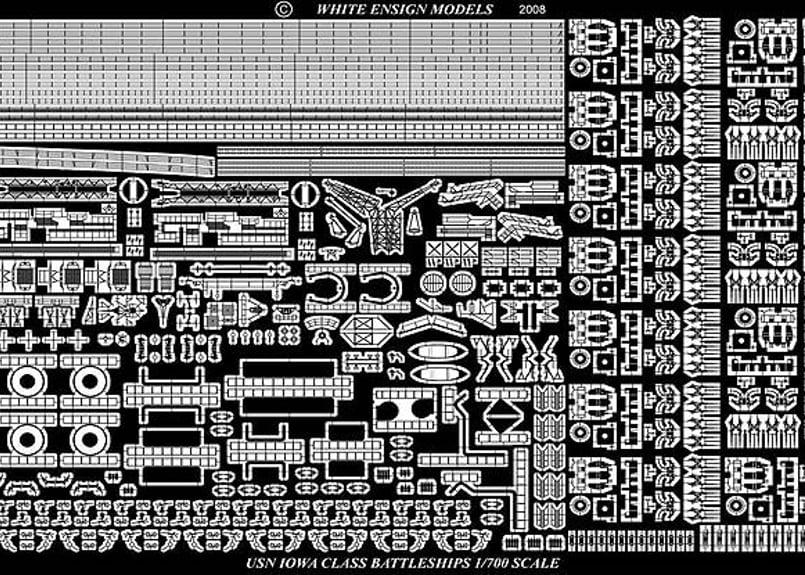 1/700 WWII 米海軍戦艦アイオワ級用エッチング | 艦船模型専門店