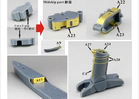 1/700 米海軍 シムス級駆逐艦用 アップグレードセット