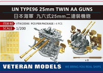 1/200 日本海軍96式25mm連装機銃セット