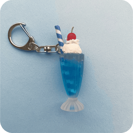MINI CREAM SODA "BLUE HAWAII" KEY HOLDER
