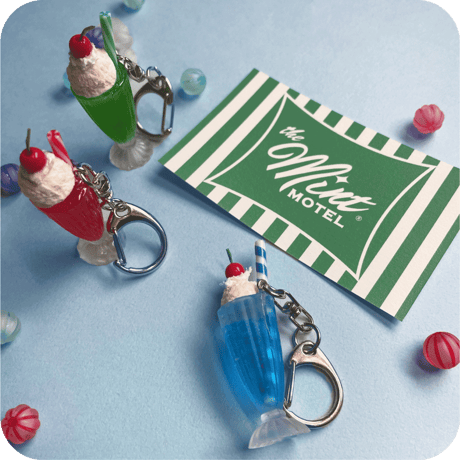 MINI CREAM SODA "BLUE HAWAII" KEY HOLDER