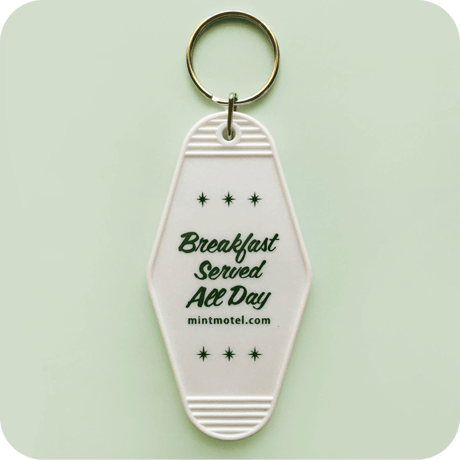 The MINT "MOTEL KEYCHAIN" WHITE