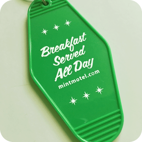 The MINT "MOTEL KEYCHAIN" GREEN