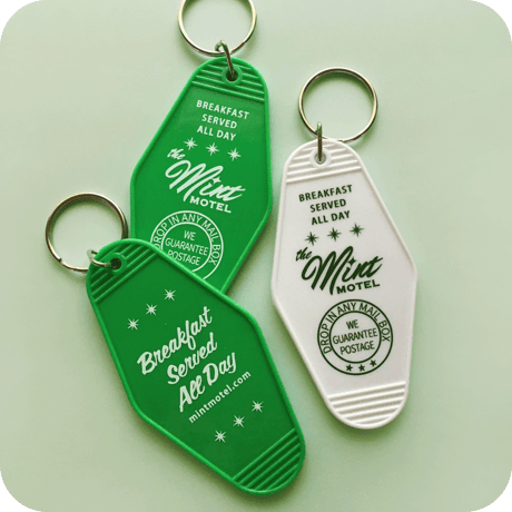 The MINT "MOTEL KEYCHAIN" GREEN