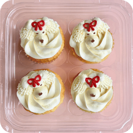 カップケーキ4個セット(プードル)