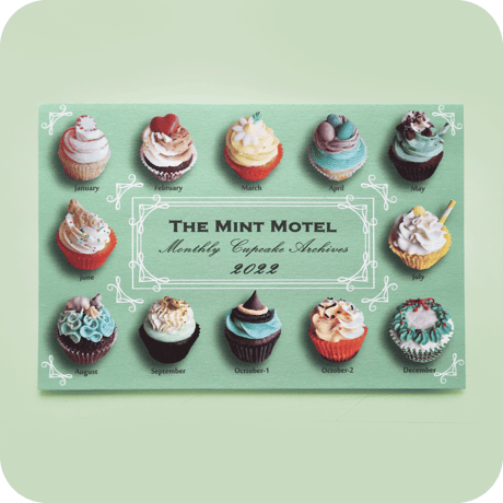 MONTHLY CUPCAKE POSTCARD 2022