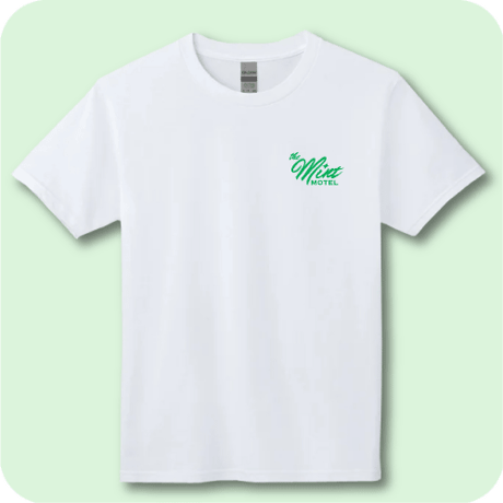 The MINT " BREAKFAST SERVED ALL DAY T-SHIRTS" /WHITE