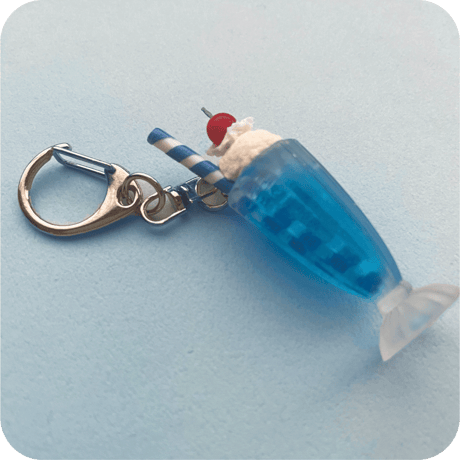MINI CREAM SODA "BLUE HAWAII" KEY HOLDER