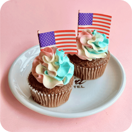 カップケーキ4個セット(アメリカンフラッグ)