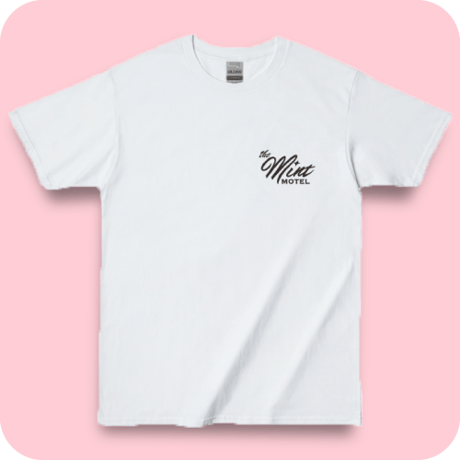 The MINT " BREAKFAST SERVED ALL DAY T-SHIRTS" /WHITE