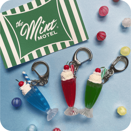 MINI CREAM SODA "BLUE HAWAII" KEY HOLDER