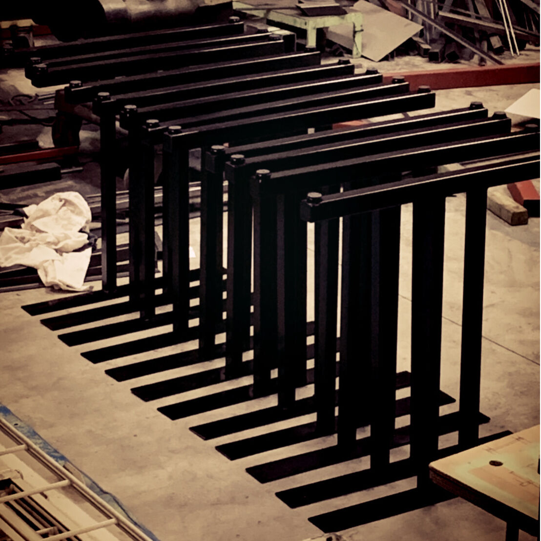 アイアン テーブル用 脚 角パイプ T型タイプ サイズオーダー可 | ZACC 