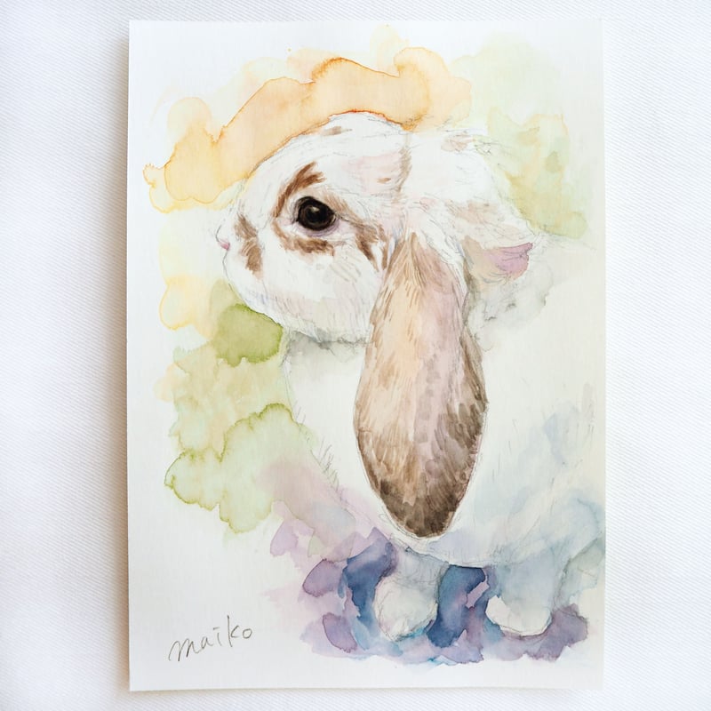 オーダーメイド】ペットちゃんの似顔絵(水彩画) | fululu オーダーメイド】ペットちゃんの似顔絵(水彩画) | fululu