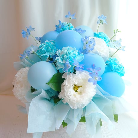 ●宅配便● カラフル　バルーン入り　アレンジメント　選べる10色　Mサイズ