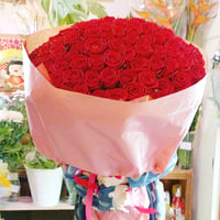●配達● 大輪赤バラ　108本の花束