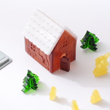 クリスマス　ジンジャーブレッドハウス シリコンモールド型　キャンディー　ハウス