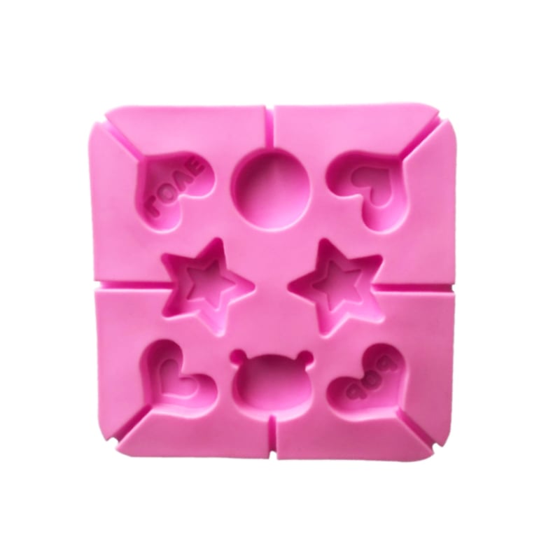 くまちゃんハート♡ロリポップ ハッピー ロリポップ シリコンモールド型 棒付き ハート型 スター型