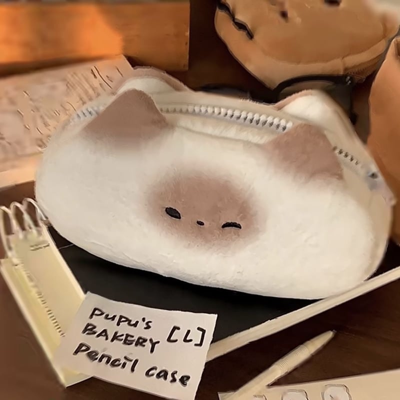 猫ちゃん 化粧ポーチ メイクポーチ 筆箱 旅行ポーチ コスメポーチ