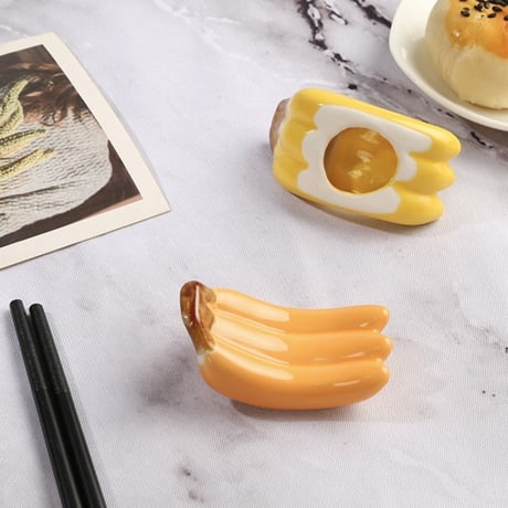 バナナ 箸置き 6色セット 果物 フルーツ　和食器 可愛い バナナの箸置き 陶器製