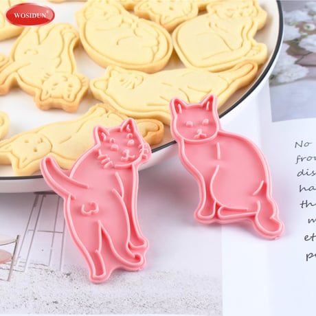 ねこちゃん　クッキー型 　ねこ型　猫　ネコ 6個セット 動物抜き型 型抜き　アイシングクッキー型