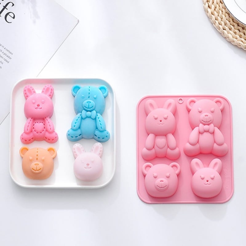 くま うさぎ シリコンモールド型 くまちゃん 熊 クマ ウサギ 兎 くま うさぎ シリコンモールド型 くまちゃん 熊 クマ ウサギ 兎