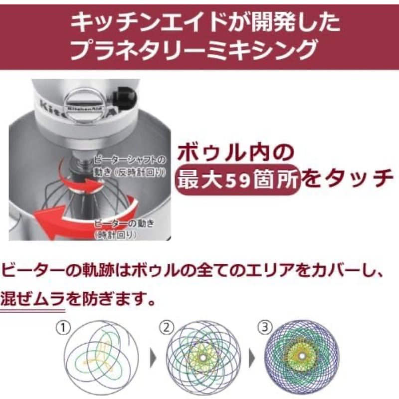 キッチンエイド 4.8L アルチザン レッド 赤色 スタンドミキサー キッチンエイド 4.8L アルチザン レッド 赤色 スタンドミキサー