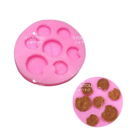 アメ細工用 シリコン型 アメ細工飴用シリコン製葉型（葉っぱドット）あわせ2枚組slk913