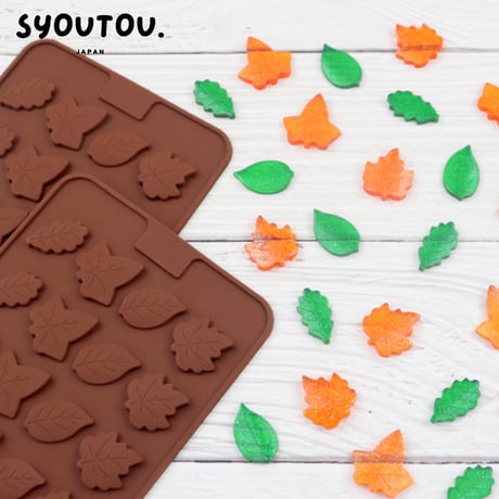 ミニ 葉っぱ リコンモールド型 フールツ カエデの葉 紅葉 葉型 葉っぱ型 和菓子道具