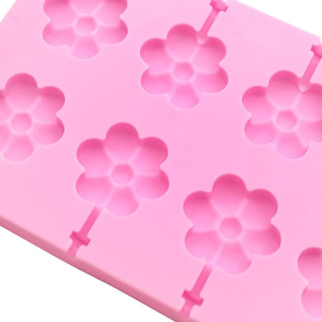 花 ロリポップ　シリコンモールド型　棒付き　ロリポップ型 花型　はなの形　キャンディー型