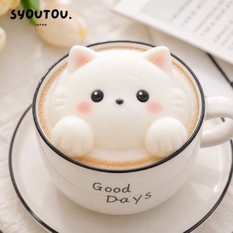 立体猫 シリコンモールド型  猫型 ねこ 座るねこ 癒し ネコ 動物 猫ちゃん マシュマロ　コーヒー飾り
