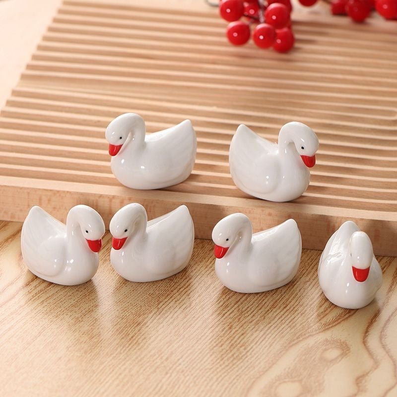白鳥 箸置き 5個セット 和食器 可愛い ハクチョウの箸置き カモ アヒル