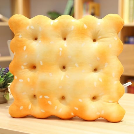 クッキー 座布団 38cm ビスケットクラッカー プレッツェル ウエハース ふわふわ マット