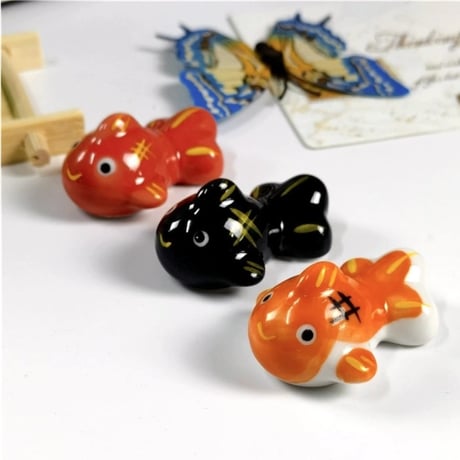 金魚 箸置き 6個セット さかな 魚 動物 和食器 可愛い 金魚の箸置き 陶器製