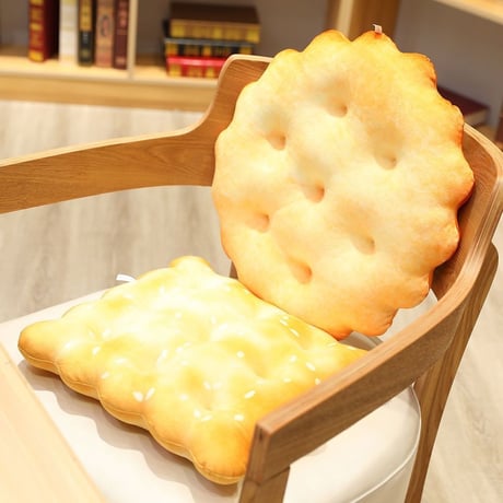 クッキー 座布団 38cm ビスケットクラッカー プレッツェル ウエハース ふわふわ マット