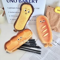 食パン ペンケース　3種類　筆箱 筆袋 財布 バッグ 面白い ナイフ ぬいぐるみ  小銭入れ 収納袋