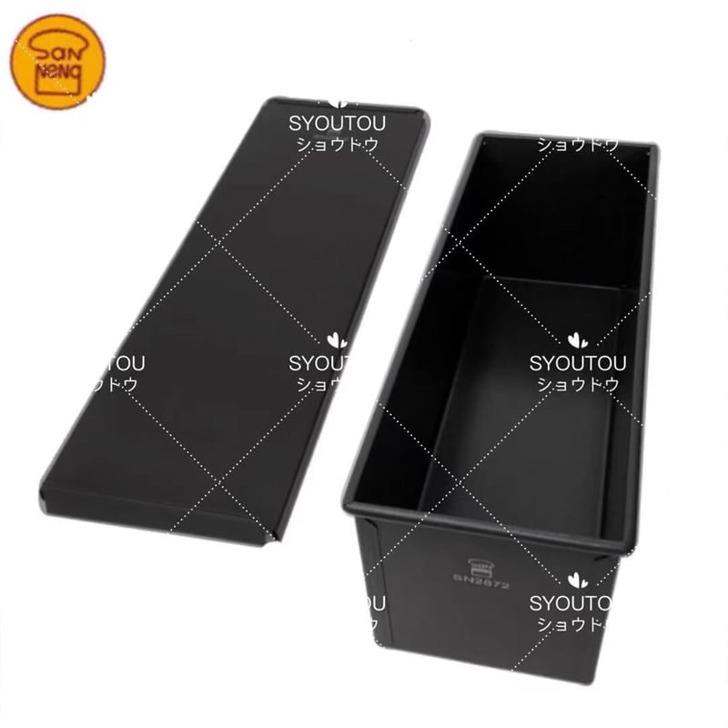 三能ジャパン ブラックコート 1斤 食パン型 フタ付 SN2872 低糖パン