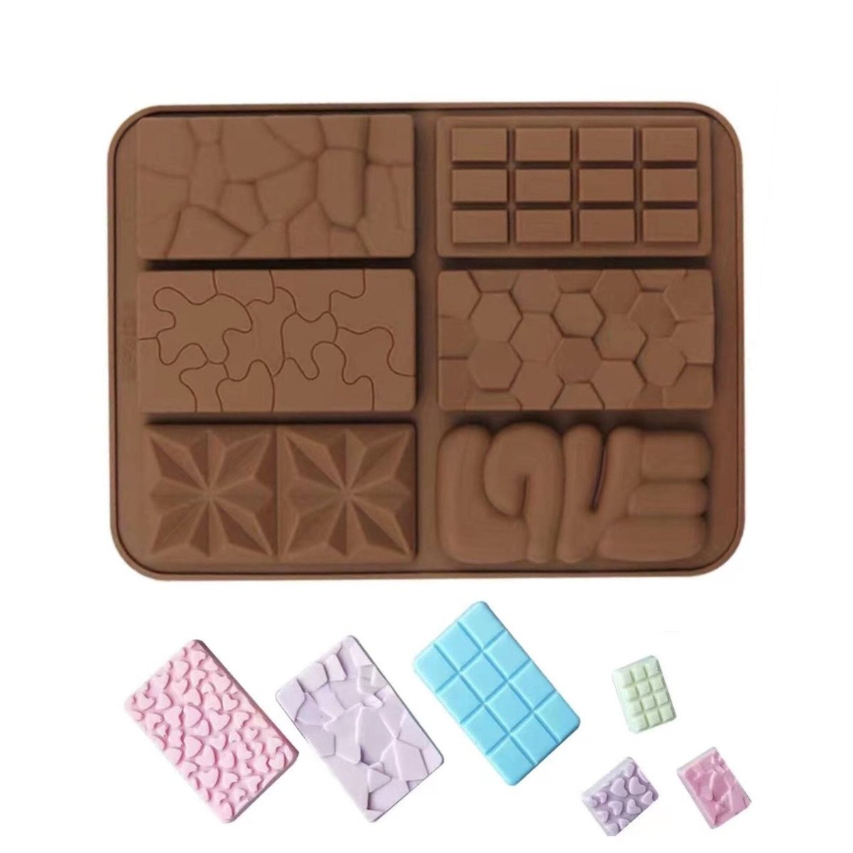 板チョコ 6種類 板チョコ シリコンモールド型 タイル | SYOUTOU