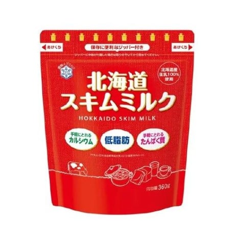 雪印 北海道スキムミルク 360g ミルクパウダー 粉乳