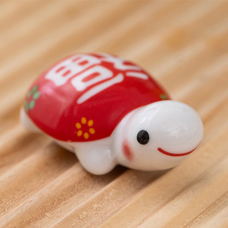 カメ 箸置き 5色セット 和食器 可愛い 亀の箸置き 動物 陶器製 箸置き