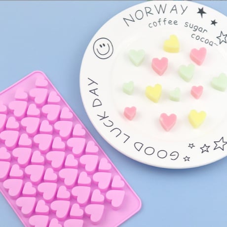 ミニ ハート シリコンモールド型 ピペット付き　バレンタイン