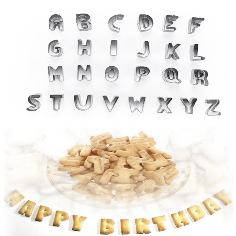 アルファベット クッキー型 36個セット 英語 数字 誕生日 抜き型 型