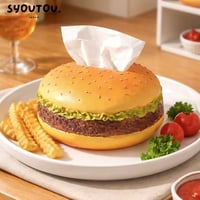 ハンバーガー　ティッシュケース おしゃれ 肉厚　ビーフバーガー　ケース