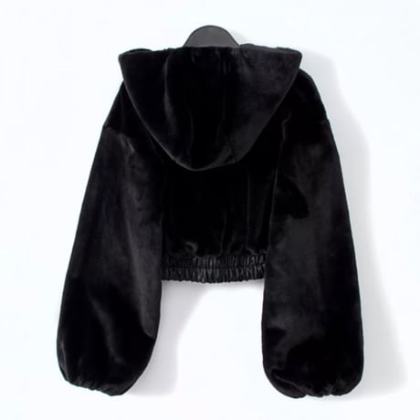 バルーンスリーブファークロップドパーカー/2色展開/S.M.L/2021AW