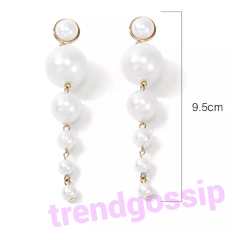 【即納☆送料無料】6連ドロップパールピアス/アクセサリー